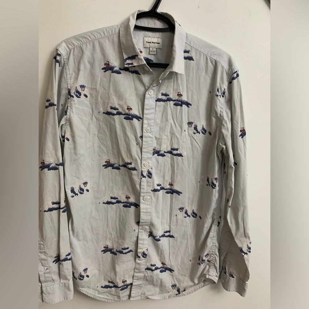 Frank & Oak casual button down shirt size small